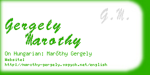 gergely marothy business card